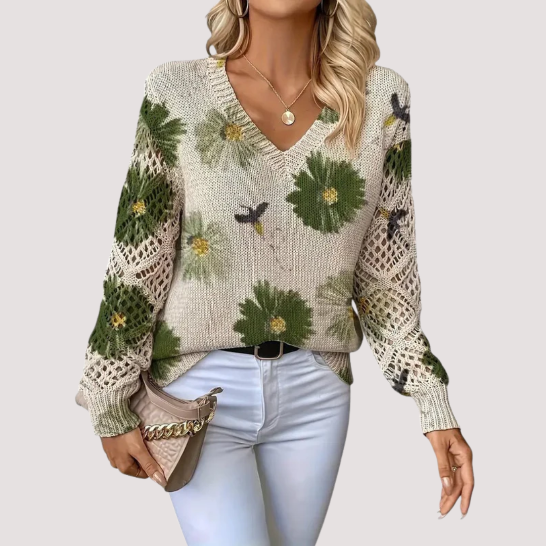 Casa Penélope | Blusa Elena™ - Jersey Elegante con Diseño Floral