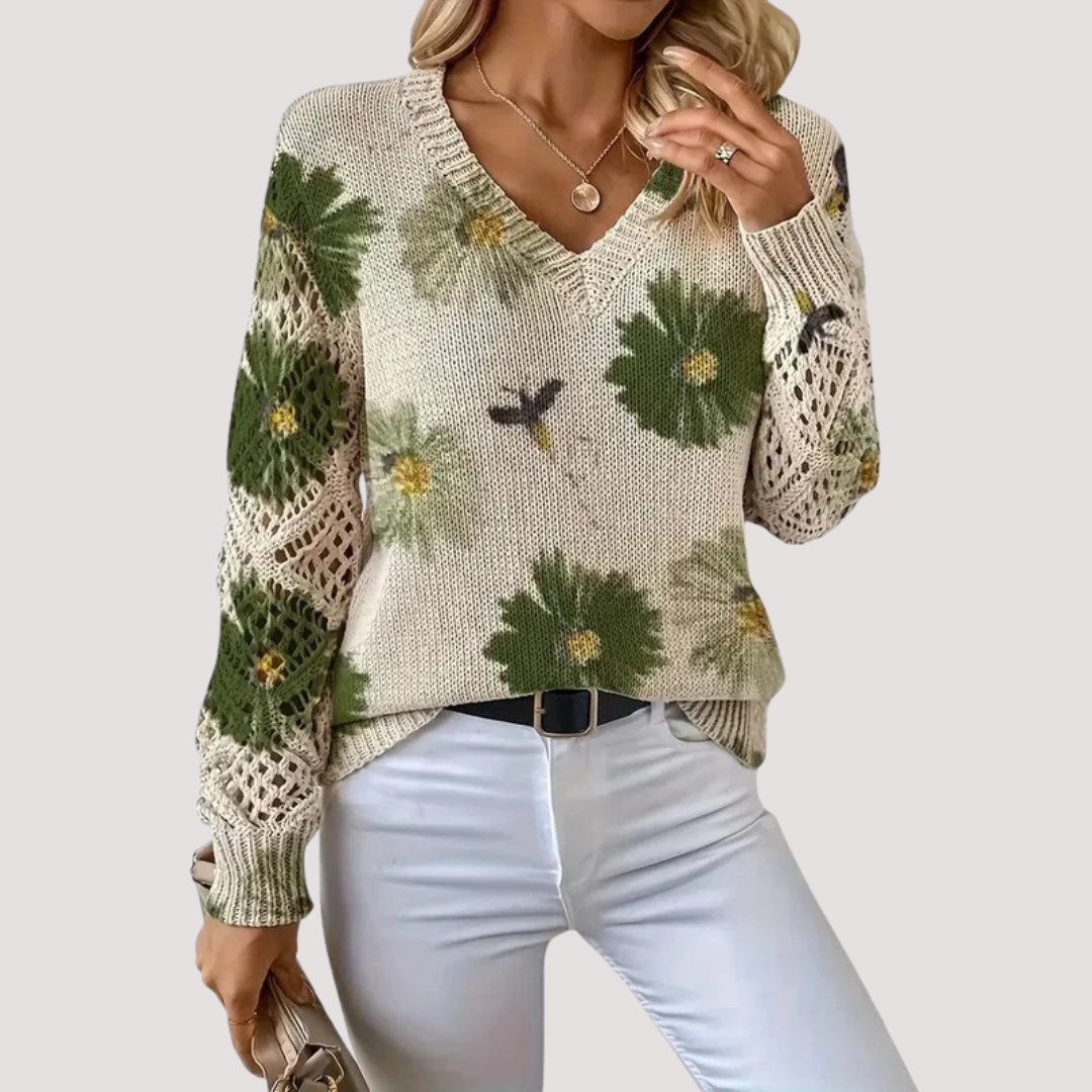 Casa Penélope | Blusa Elena™ - Jersey Elegante con Diseño Floral