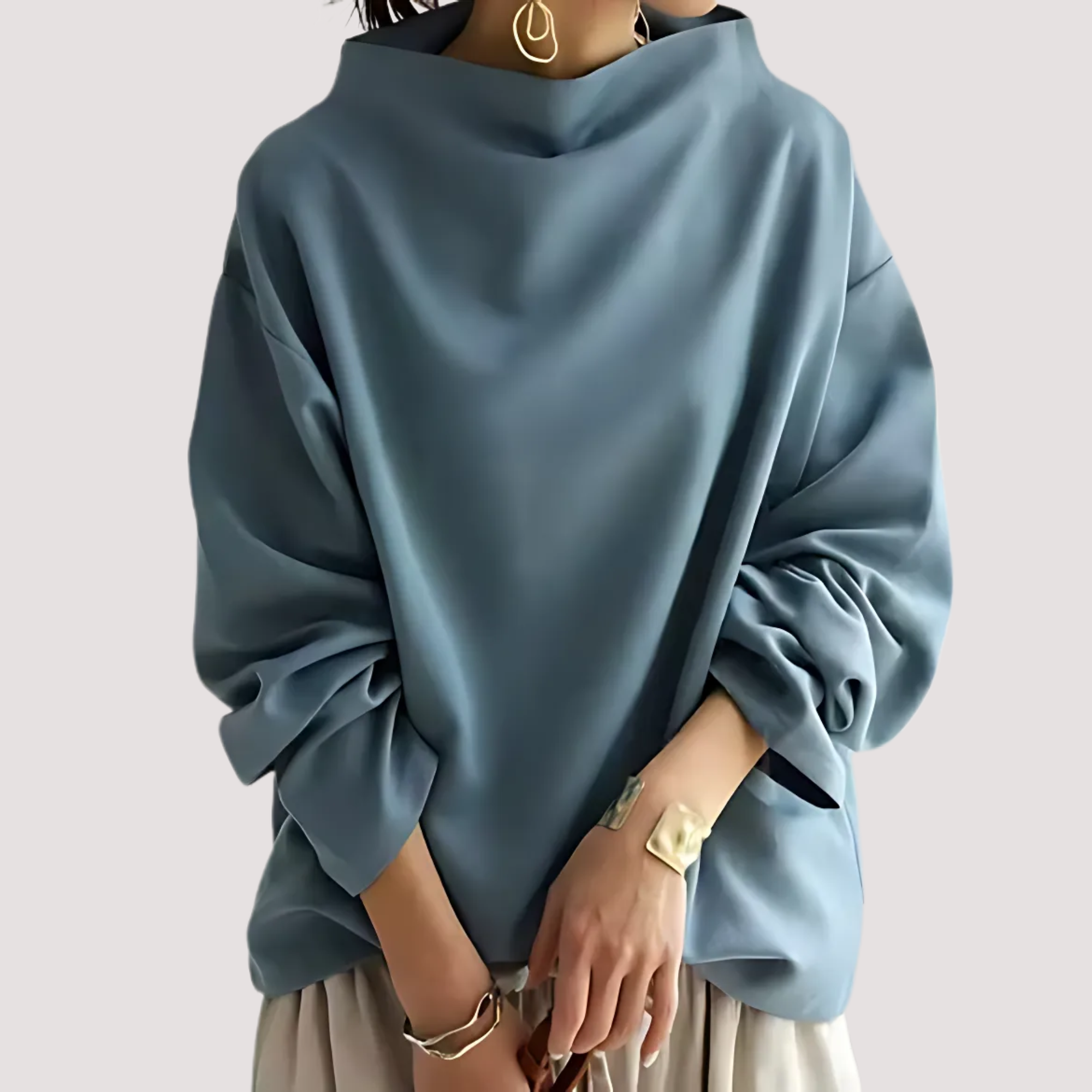 Casa Penélope | Belén™ - Blusa de Punto Suave de Cuello Alto