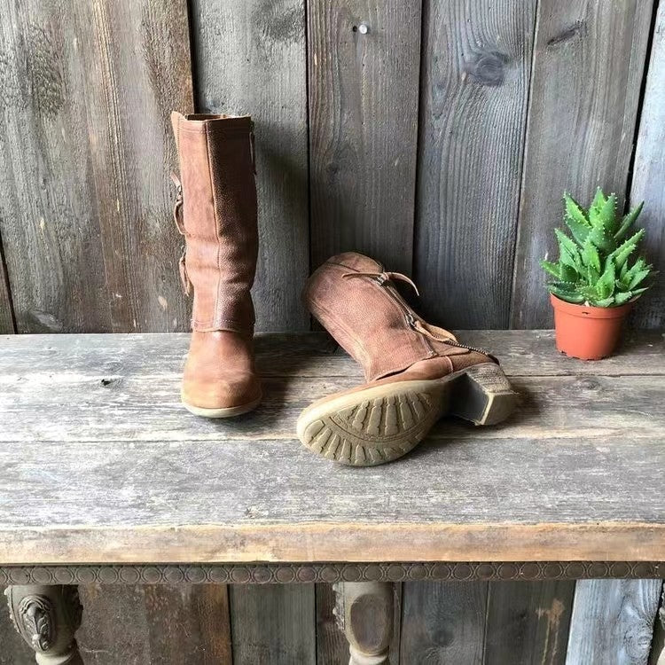 Casa Penélope | Amparo™ - Botas Vaqueras de Invierno para Mujer con Forro Cálido y Tacón
