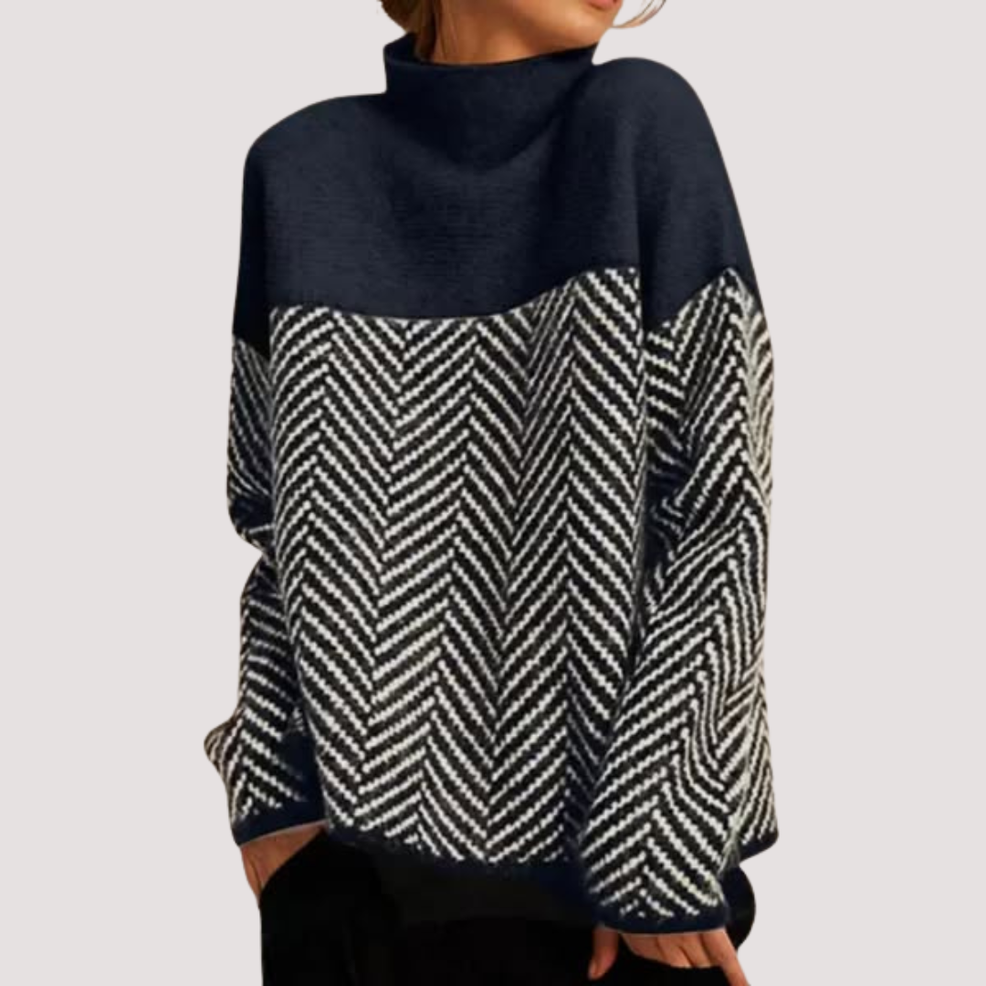 Casa Penélope | Blusa Manuela™ - Jersey de Cuello Alto de Algodón