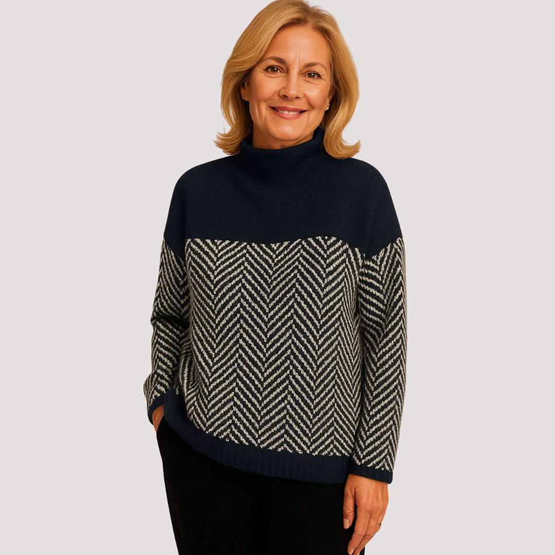 Casa Penélope | Blusa Manuela™ - Jersey de Cuello Alto de Algodón