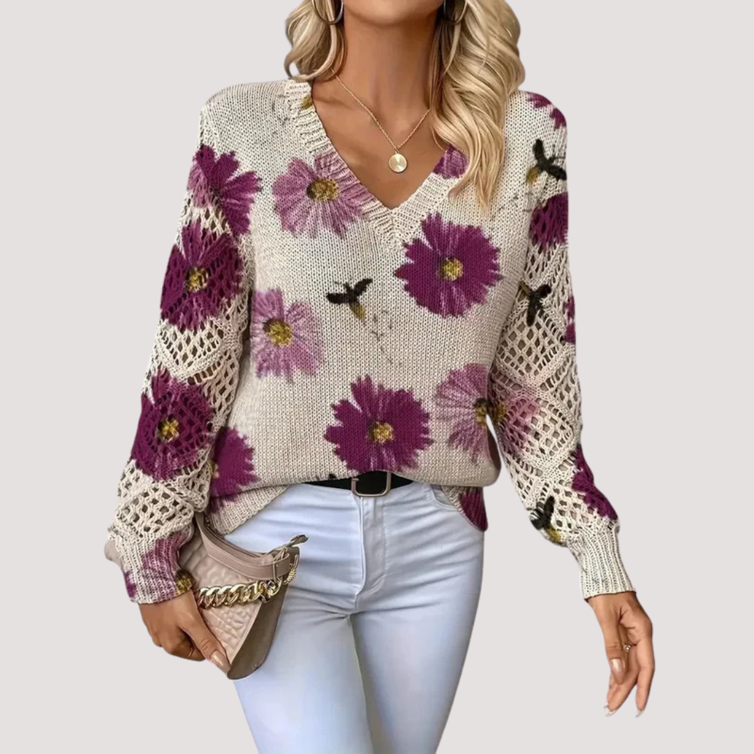 Casa Penélope | Blusa Elena™ - Jersey Elegante con Diseño Floral