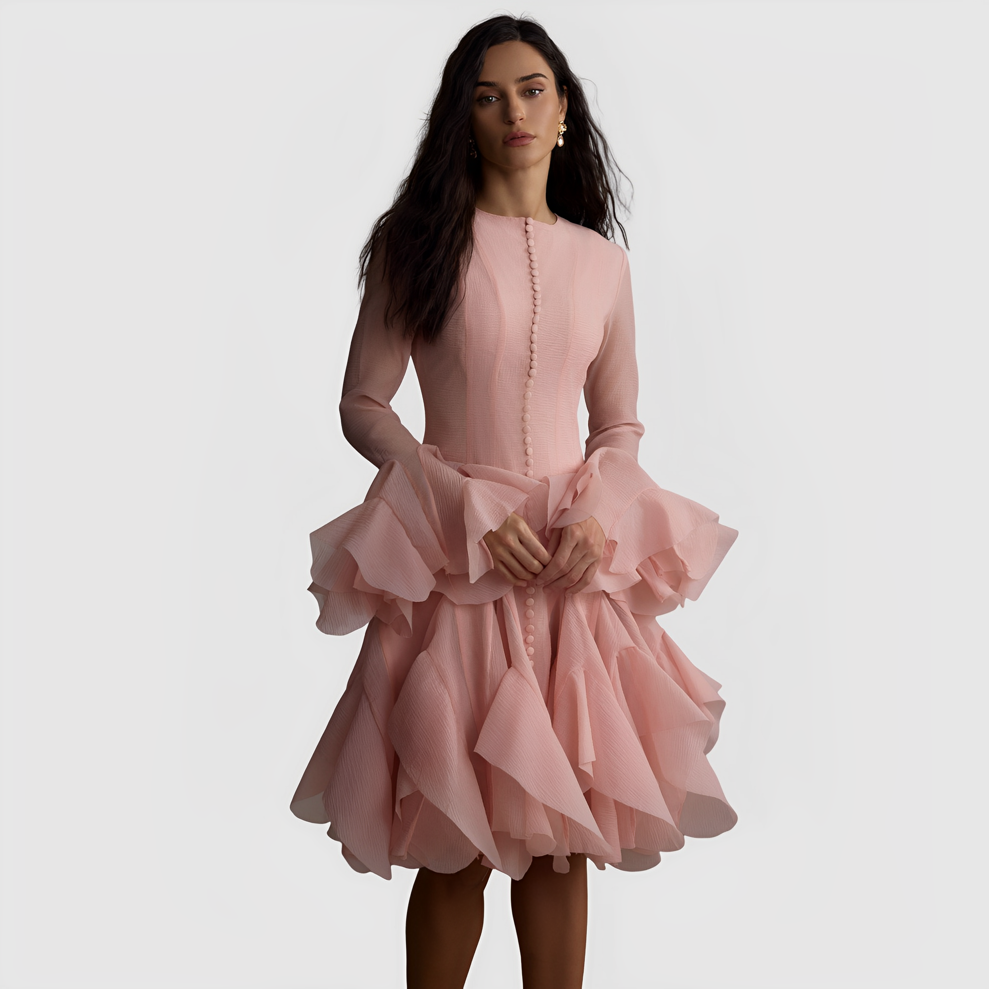 Casa Penélope | Vestido MIDI -  Rosa del Viento