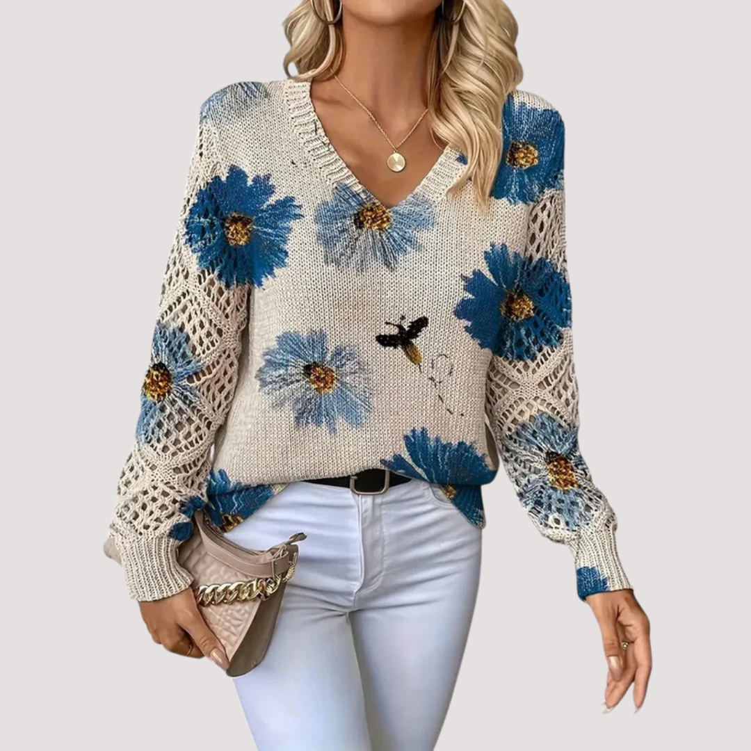Casa Penélope | Blusa Elena™ - Jersey Elegante con Diseño Floral