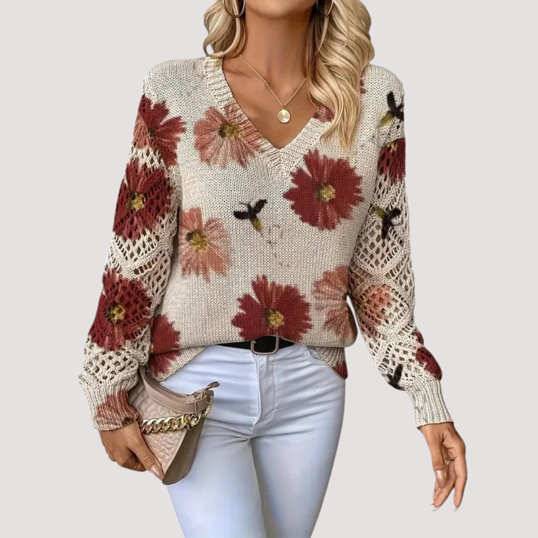 Casa Penélope | Blusa Elena™ - Jersey Elegante con Diseño Floral
