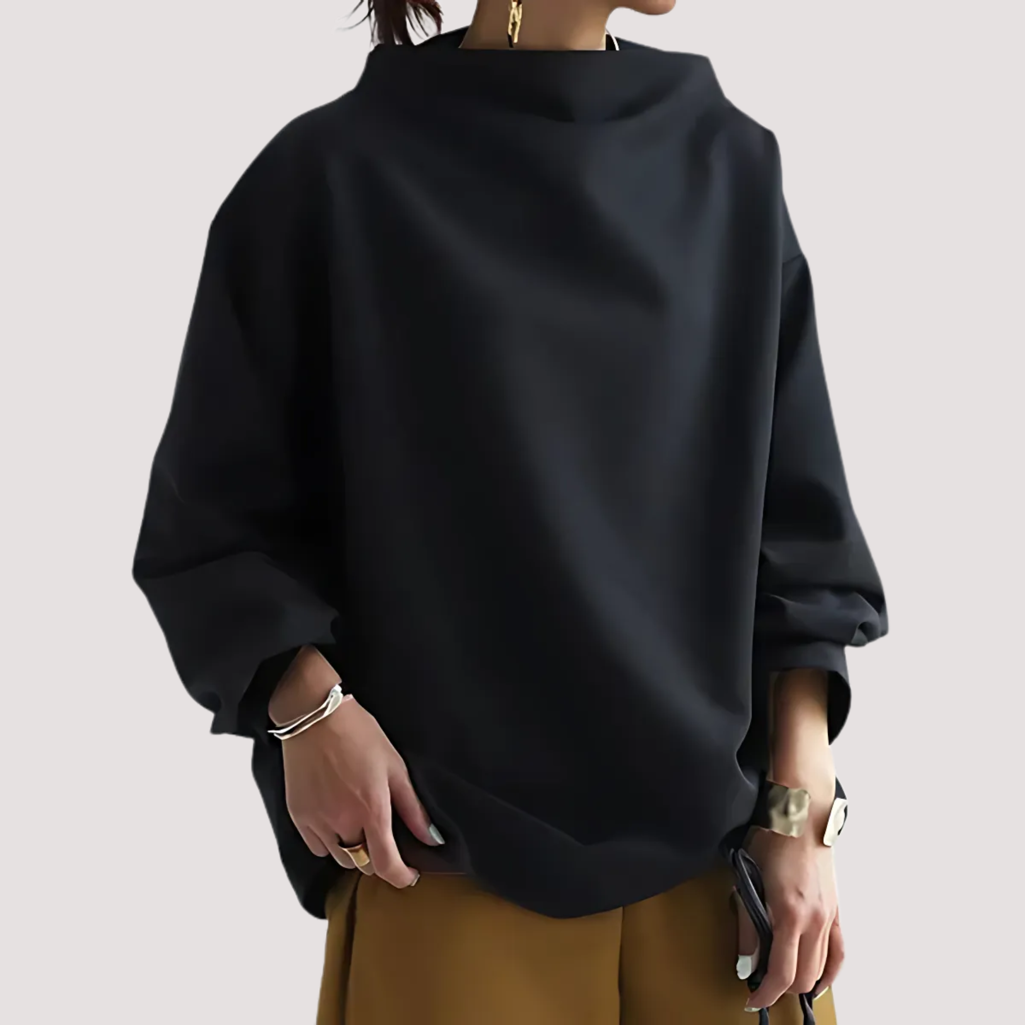 Casa Penélope | Belén™ - Blusa de Punto Suave de Cuello Alto
