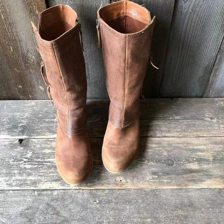 Casa Penélope | Amparo™ - Botas Vaqueras de Invierno para Mujer con Forro Cálido y Tacón