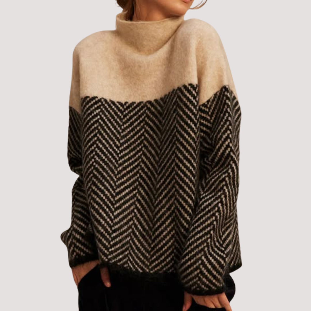 Casa Penélope | Blusa Manuela™ - Jersey de Cuello Alto de Algodón
